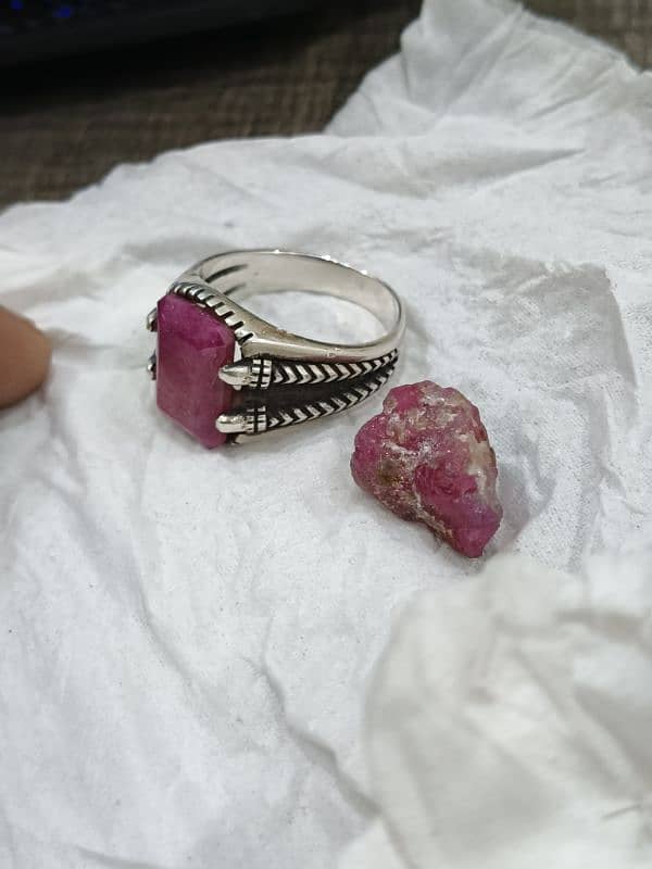 natural ruby /rough ruby /ruby ring 3