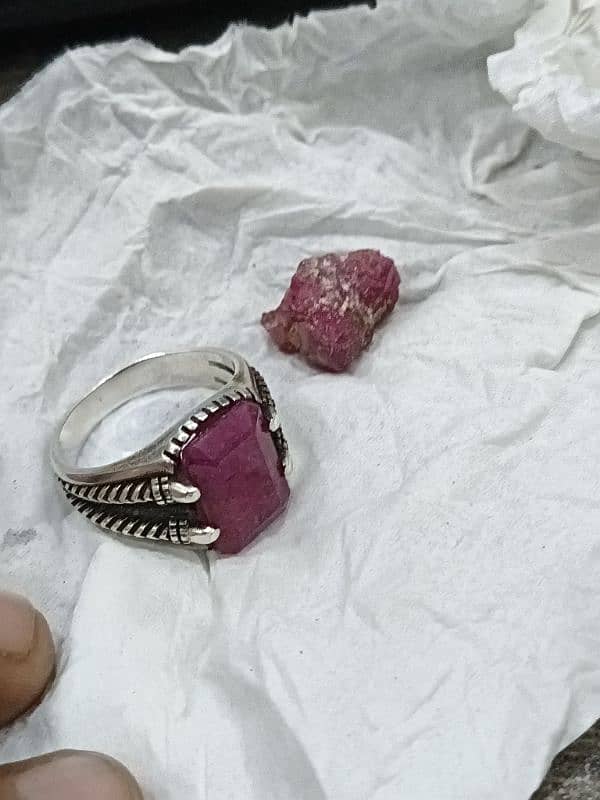 natural ruby /rough ruby /ruby ring 4