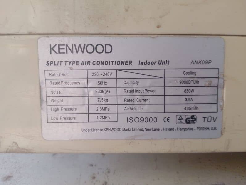 urgent sale AC Kenwood  1 tan 3