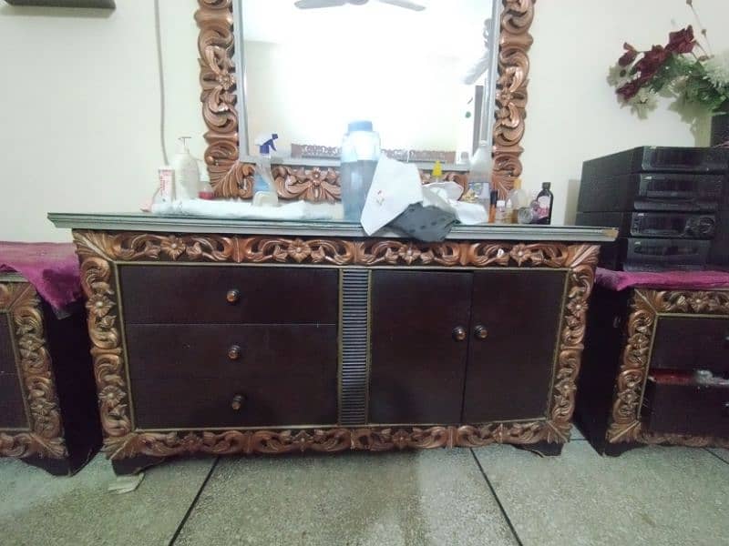 Used Bed Set, Mattress, cupboard for sale 2