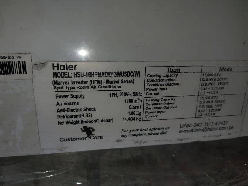 Haier inverter only indoor for sale 3