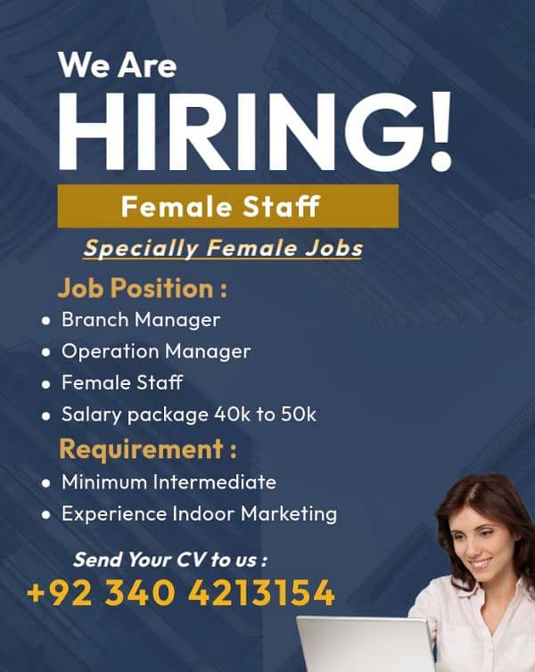 Sales & Marketing || Jobs For Female || Staff Required 0