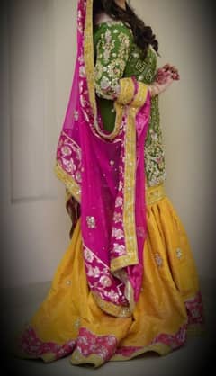 Mehndi bridal dress