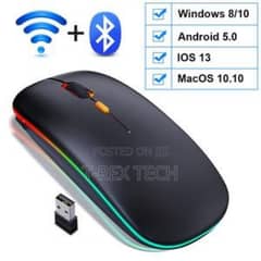 Computer, Laptops, LCD & Gaming Bluetooth RGB Mouse