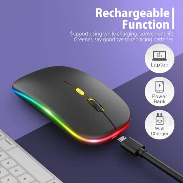 Computer, Laptops, LCD & Gaming Bluetooth RGB Mouse 1