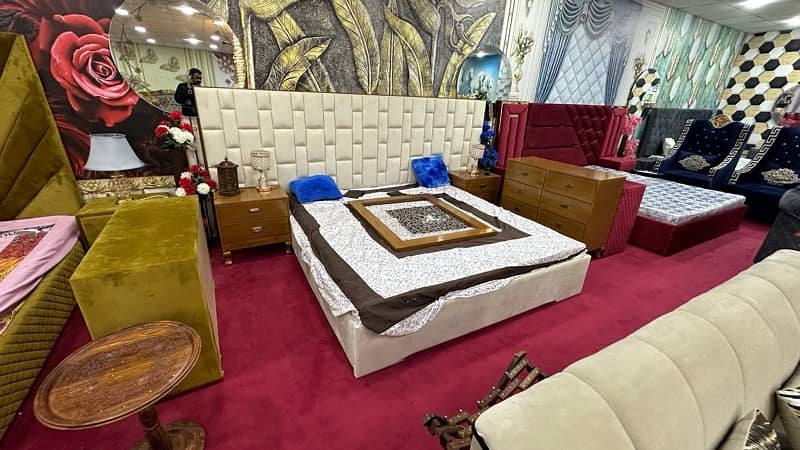 Double bed /side table/furniture/king size bed/wooden bed/dressing 16