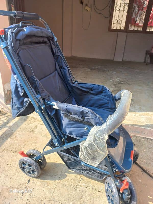 Baby Pram in blue color 4