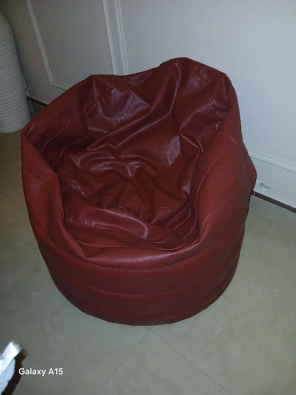 leather bean bag 1