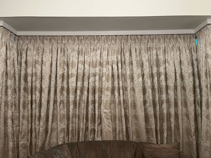 Brand New Jacquard  off white curtains 1