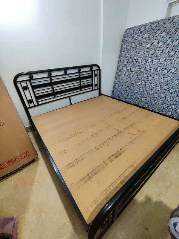 Steel bed for sale (without mattress) 1