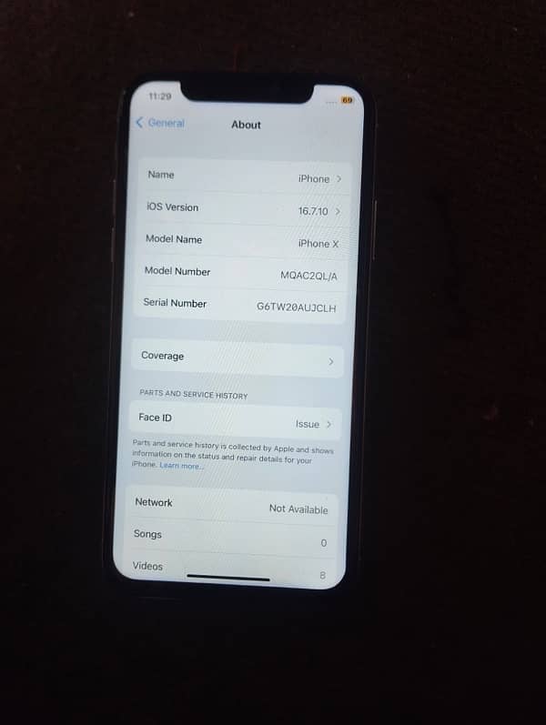 Iphone X 64Gb Official PTA Approved 3