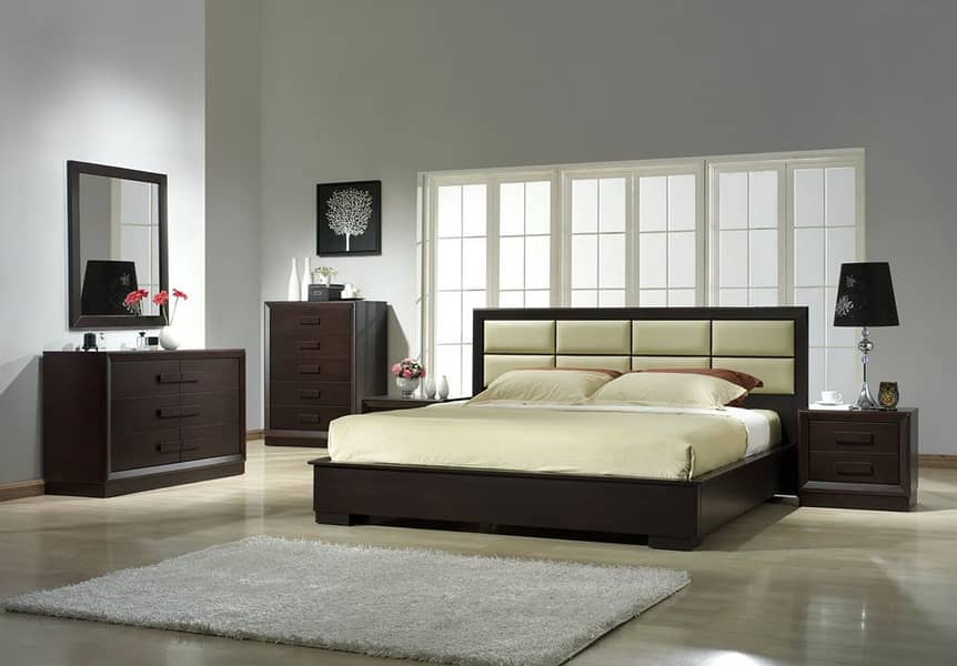 King Size Bed - Double Bed - Chinioti Bedset - Bed Dressing Side Table 11