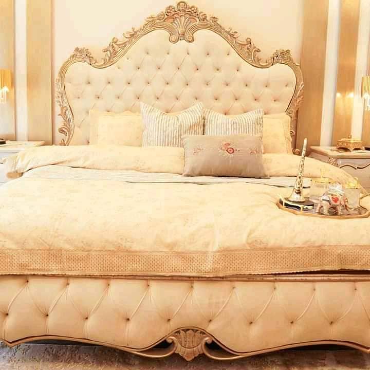 King Size Bed Set - Double Bed - Poshish Bed - Bed Dressing Side Table 10