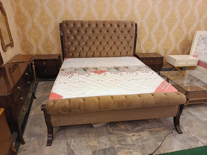 King Size Bed Set - Double Bed - Poshish Bed - Bed Dressing Side Table 13