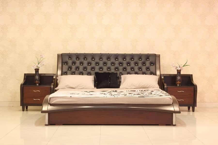 King Size Bed Set - Double Bed - Poshish Bed - Bed Dressing Side Table 12