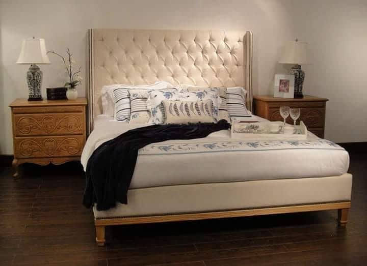 Double Bed - Bed Set - Side Table - Dressing - Poshish Bed For Sale 0