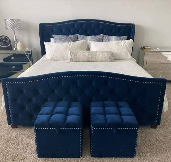 Double Bed - Bed Set - Side Table - Dressing - Poshish Bed For Sale 6