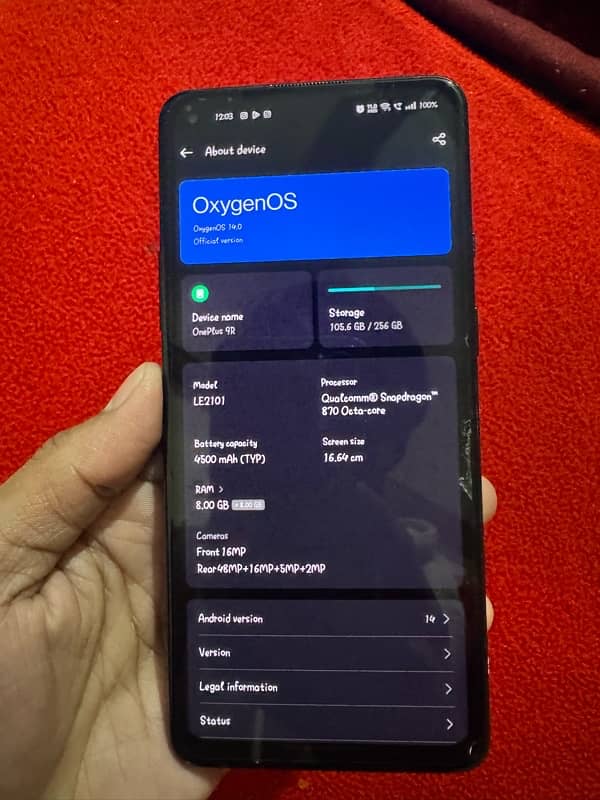 oneplus 9r 8-256 0