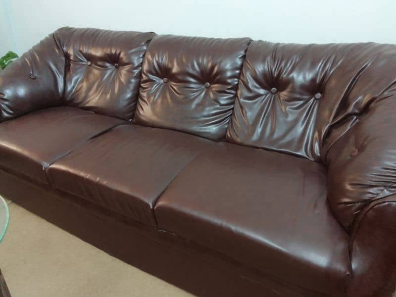 7 Seater leather sofa set 1