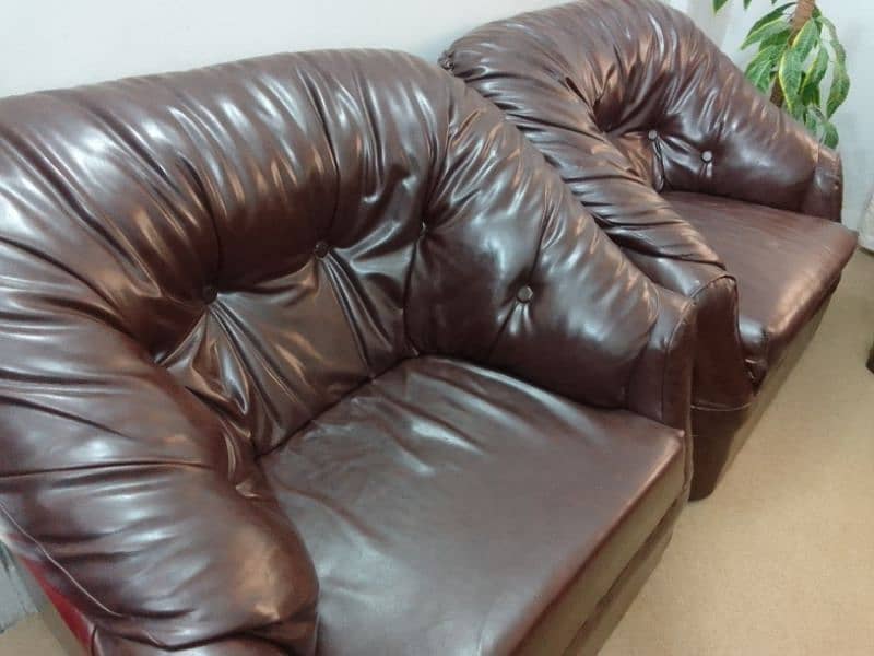 7 Seater leather sofa set 2