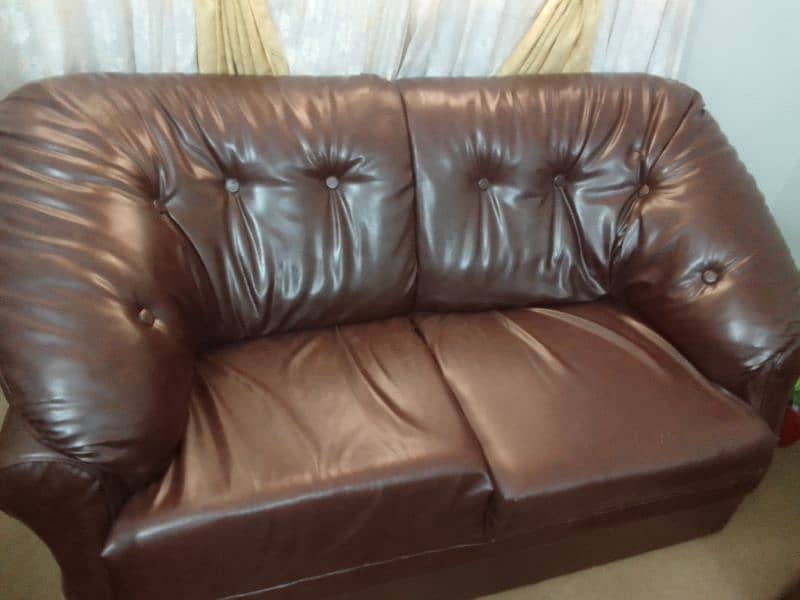 7 Seater leather sofa set 3