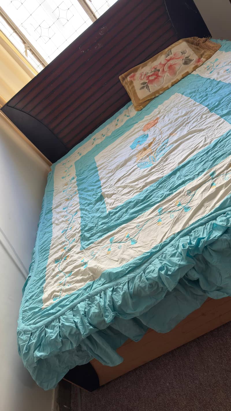 King Size Bed with Matress in Good Condition for Sale 6