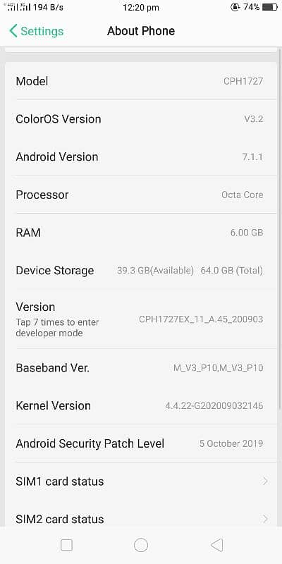 oppo F5 6GB Ram 64 Room 5