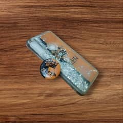 Liquid glitter phone case with a phone holder free