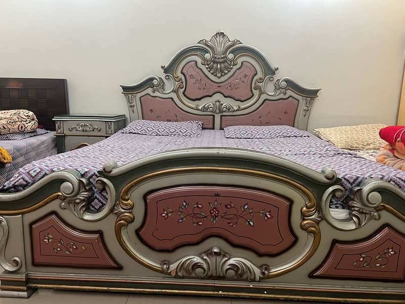 Bed for sale with side tables 1