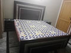 Master Bed with Mattress with Side Tables