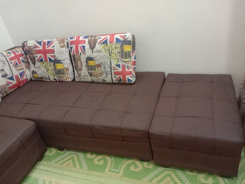 7 seater L shape sofa 0