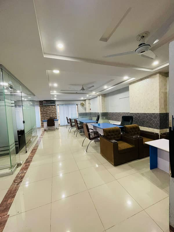 Furnished office space available for rent in bahria town phase 4 civic center 1