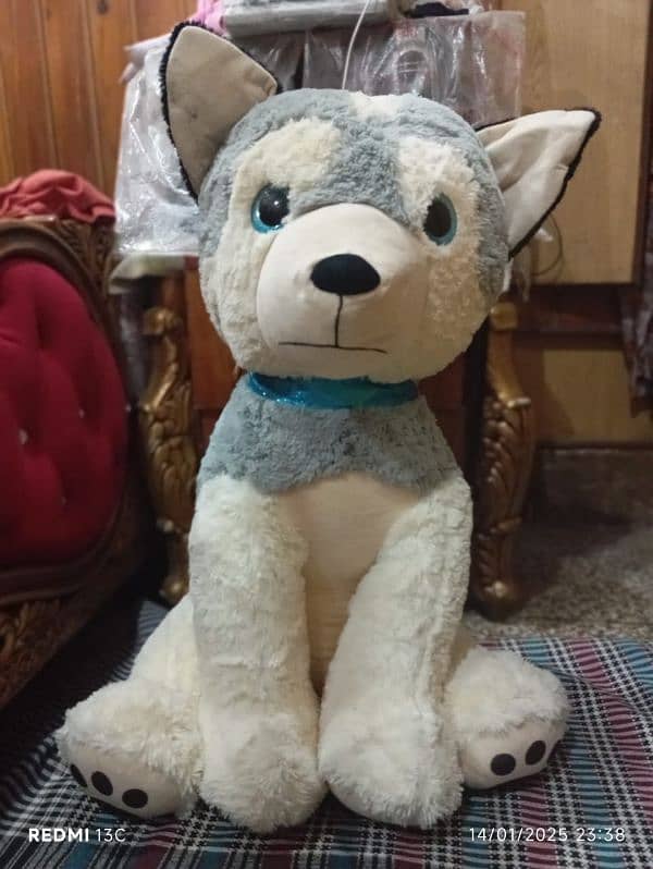 Stuffed  Toy Husky Dog 0