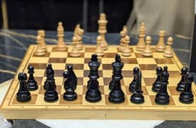 foldable wooden chess