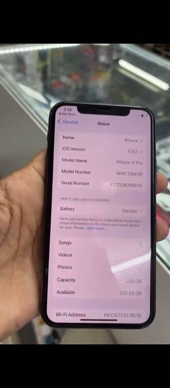 iphone 11 pro 256gb sim working import form malishya all ok 5