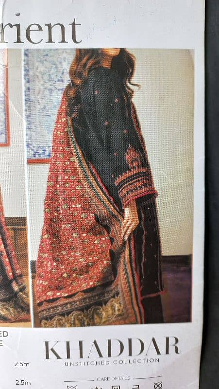 orient khaddar unstitched 3 piece for sale 2