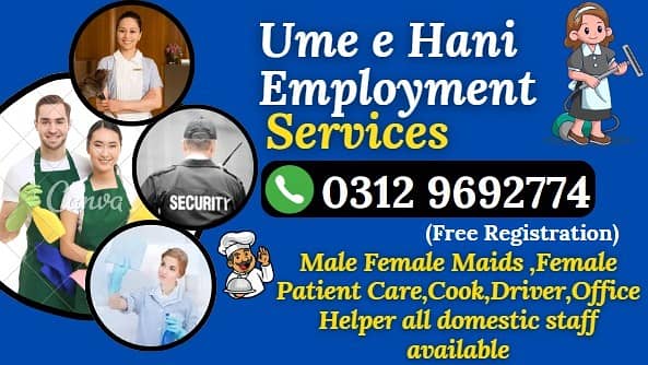 Maid | Nanny | Patient Care | Baby Sitter | Chef Cook | Nurse | Driver 0