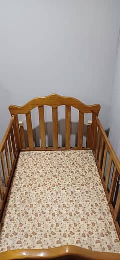 High-Quality Wooden Baby Cot with Mattress & Bed Set