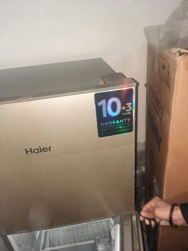 Haier new fridge with warranty card only 4 month used 3