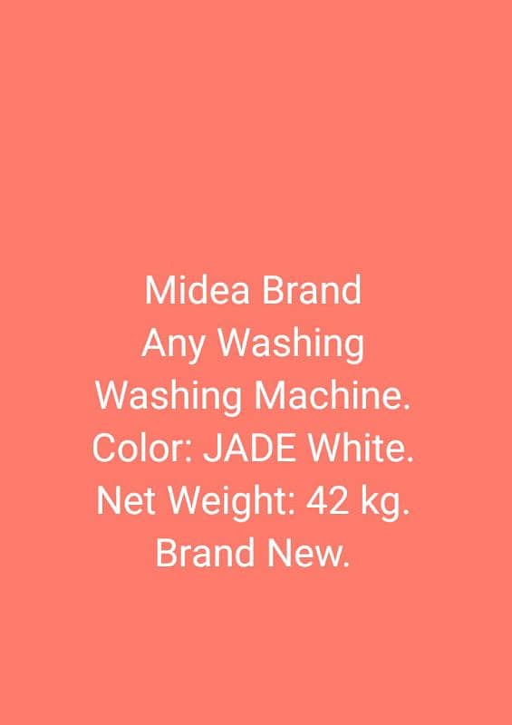 MIDEA BRAND NEW WASHING MACHINE 0