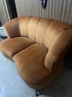 TWO SEATER RUST SOFA