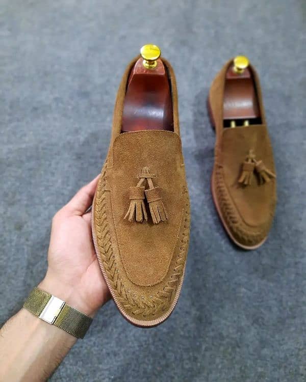 Suede Tussel Loafers For Men 1