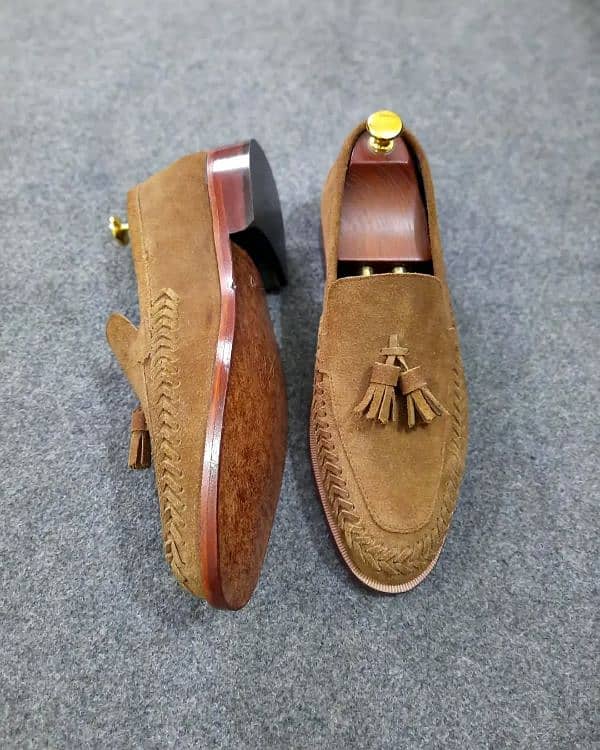 Suede Tussel Loafers For Men 3