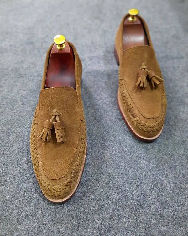 Suede Tussel Loafers For Men 5