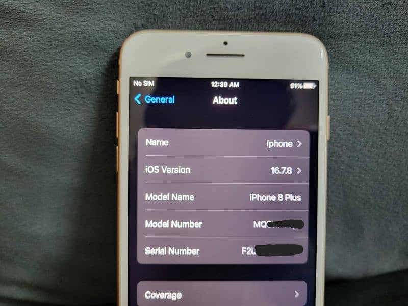 Iphone 8 plus golden (256) PTA Official Approved (United state model) 5