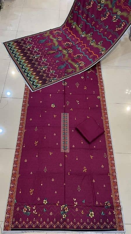 Stunning printed Khaddar suit - 3pcs 0