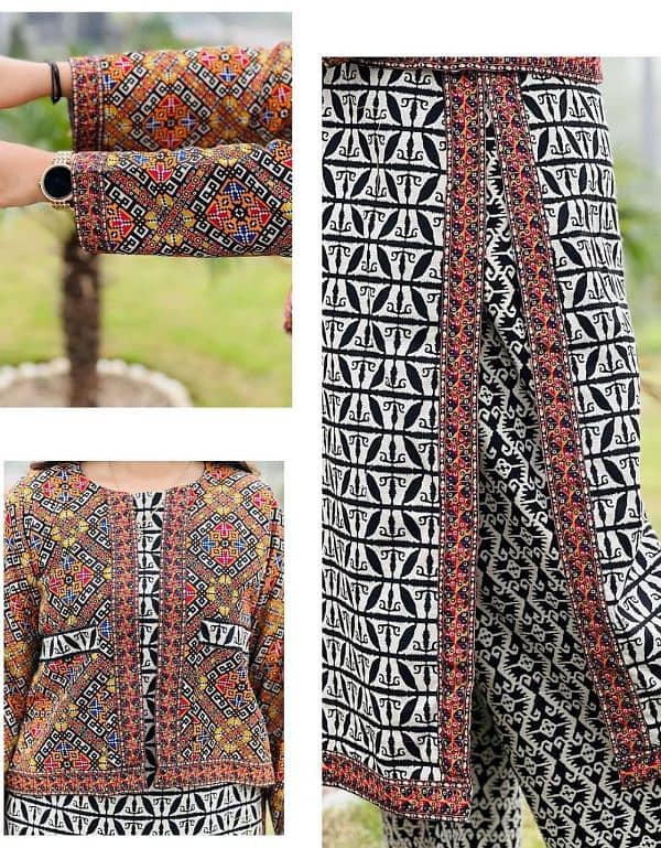 Stunning printed Khaddar suit - 3pcs 10