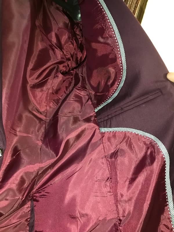 Maroon 2 Piece Pant Coat 1