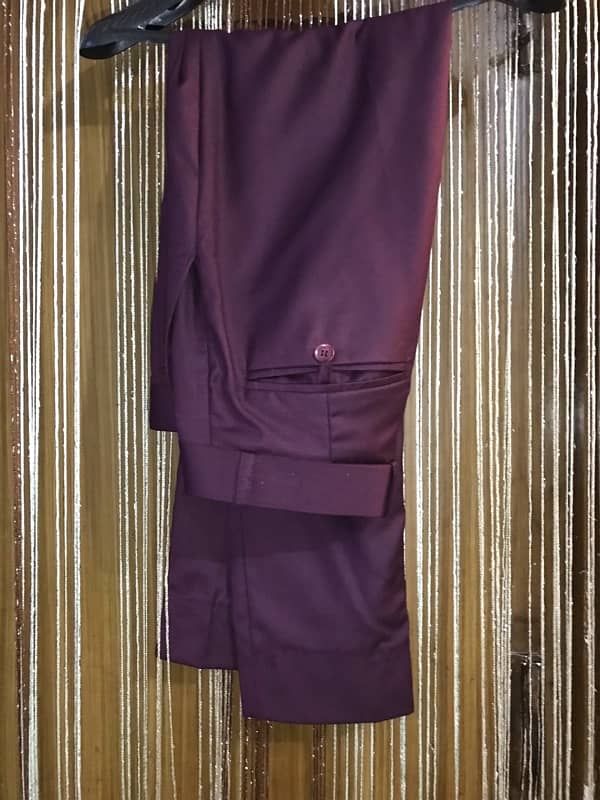 Maroon 2 Piece Pant Coat 3