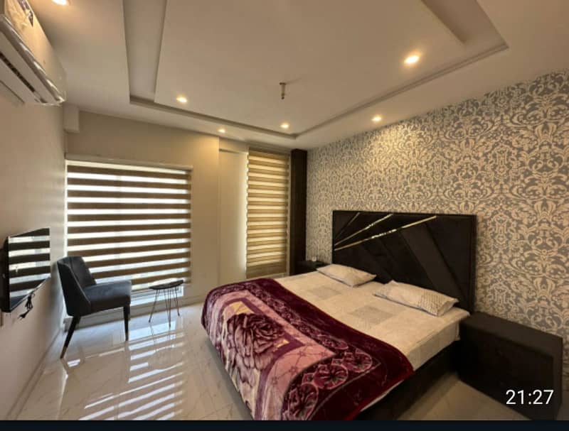 1 Bedroom VIP Full furnish flat per day available in Bahria town Lahore 4